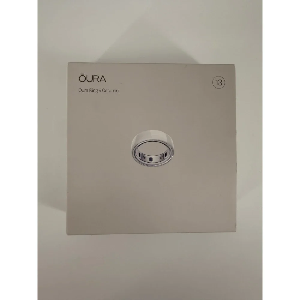 Oura Ring 4 Ceramic Cloud White Smart Ring Health Tracker Size 13 NEW